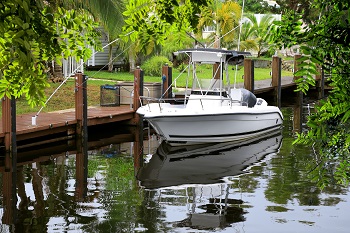 Boat On Florida Canal